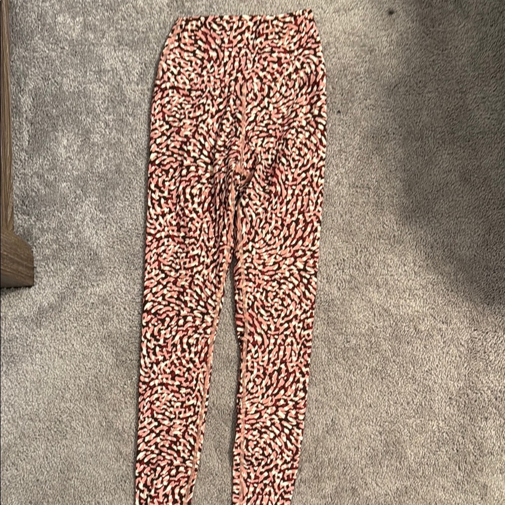 Born primitive Maroon and White Patterned Leggings